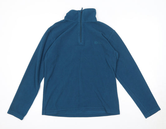 Hi Gear Womens Blue Polyester Pullover Sweatshirt Size XS Zip