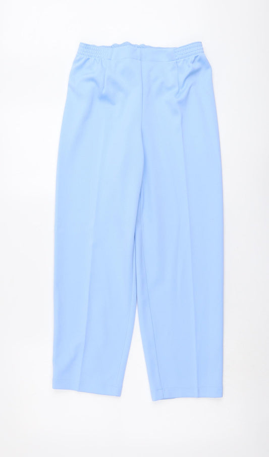 Damart Womens Blue Polyester Trousers Size 10 L25 in Regular