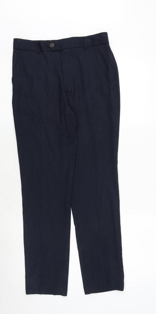 NEXT Boys Blue Polyester Dress Pants Trousers Size 14 Years Regular Zip