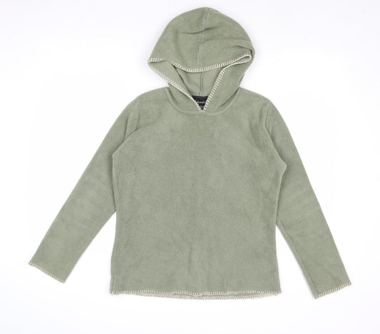 Active Womens Green Polyester Pullover Hoodie Size M Pullover