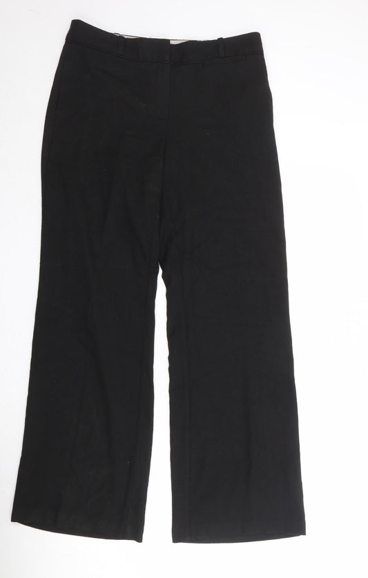 NEXT Womens Black Polyester Dress Pants Trousers Size 12 Regular Zip