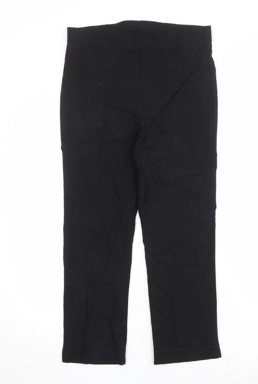M&Co Womens Black Viscose Trousers Size 12 Regular