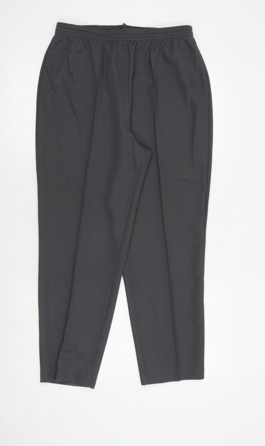 Slimma Womens Grey Polyester Trousers Size 16 Regular