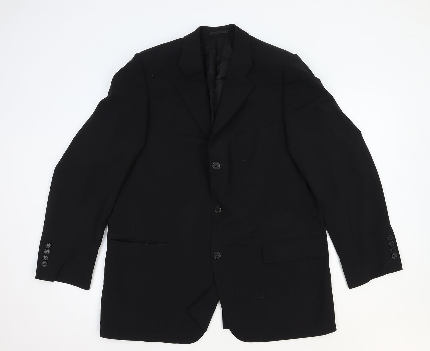 Magee Mens Black Wool Jacket Suit Jacket Size S Regular