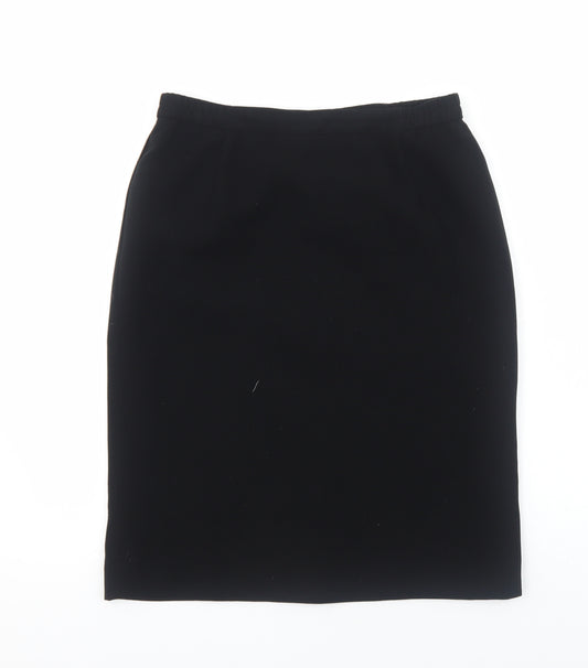 Eastex Womens Black Polyester Straight & Pencil Skirt Size 16 Zip