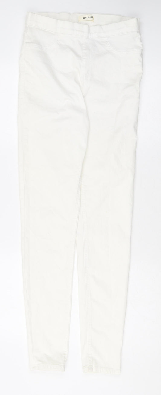 Marks and Spencer Womens White Cotton Jegging Jeans Size 10