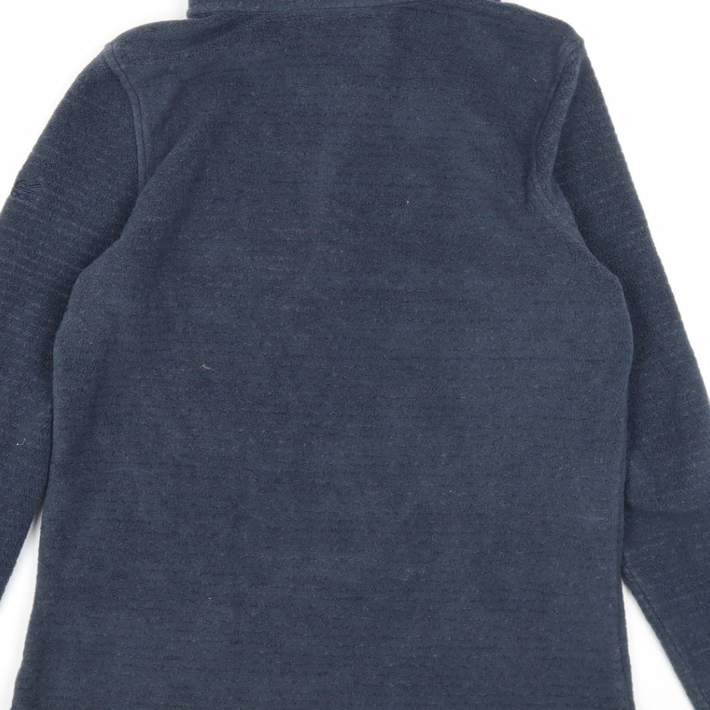 GANT Mens Blue Polyester Henley Sweatshirt Size M Zip - 1/4 Zip