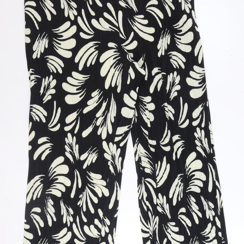 Autograph Womens Black Geometric Polyester Trousers Size 20 Regular