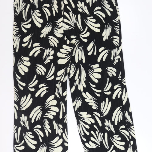 Autograph Womens Black Geometric Polyester Trousers Size 20 Regular