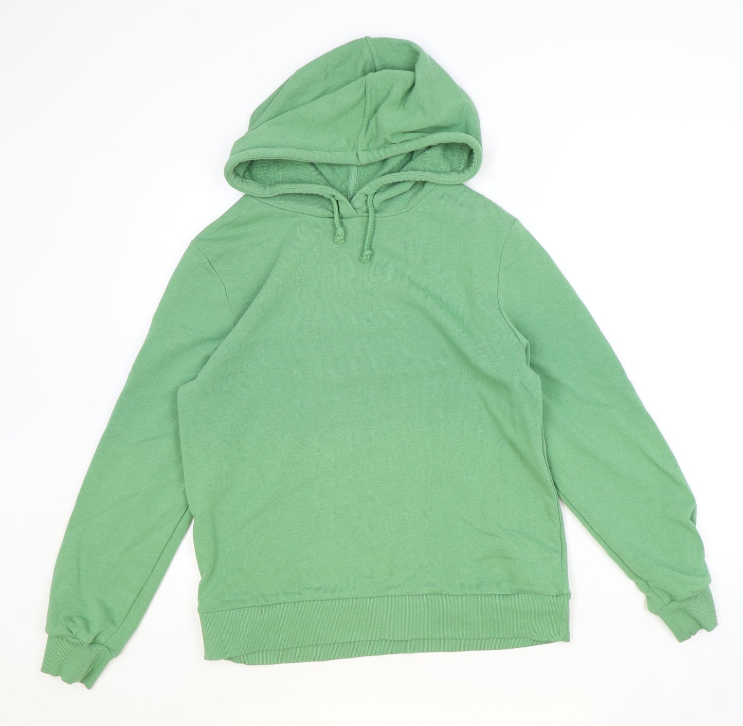 Marks and Spencer Womens Green Cotton Pullover Hoodie Size 10 Pullover