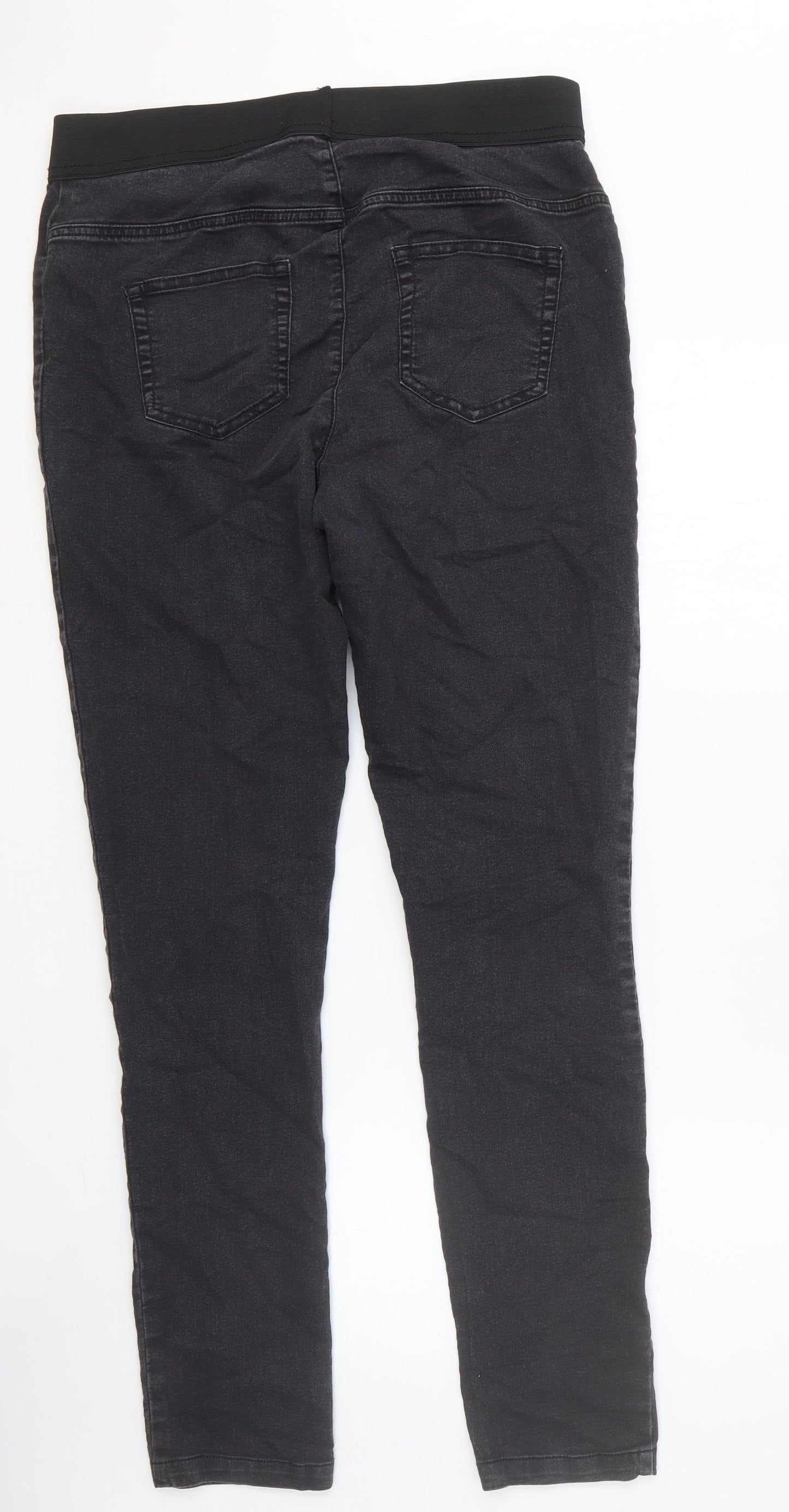 Marks and Spencer Womens Black Cotton Skinny Jeans Size 16 Regular