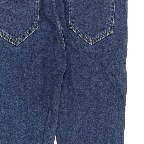 George Mens Blue Cotton Straight Jeans Size 34 in Regular Zip