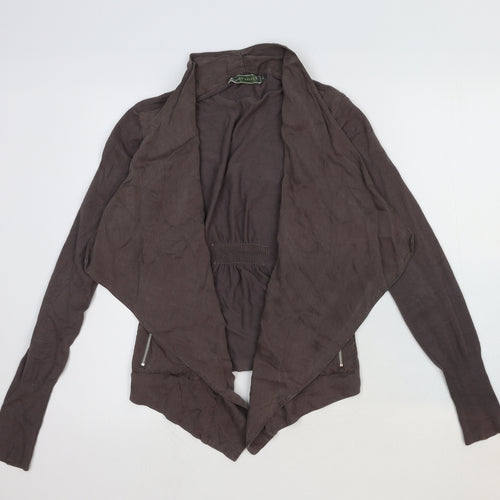 Mint Velvet Womens Brown Cotton Jacket Size 12 Pullover