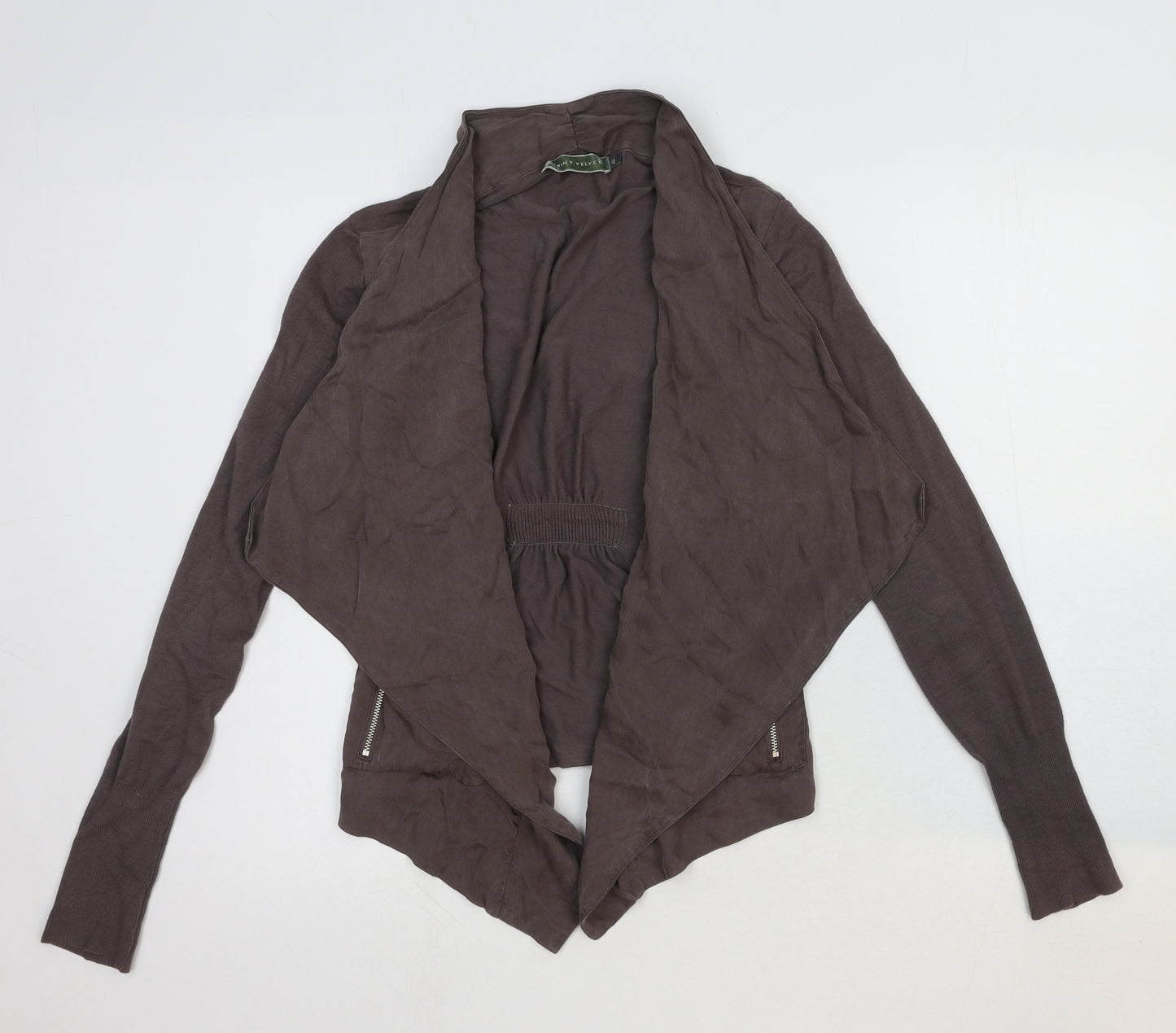 Mint Velvet Womens Brown Cotton Jacket Size 12 Pullover