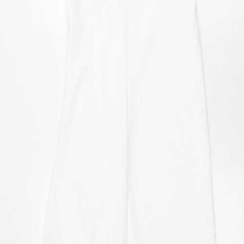 Zara Womens White Polyester Sheath Size S Round Neck Pullover