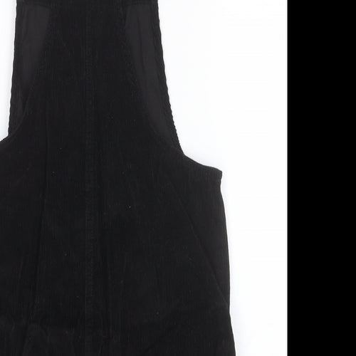 Denim & Co. Womens Black Floral Cotton Pencil Dress Size 10 Square Neck Buckle