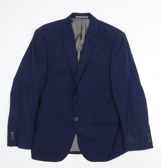 Taylor & Wright Mens Blue Polyester Jacket Suit Jacket Size 40 Regular