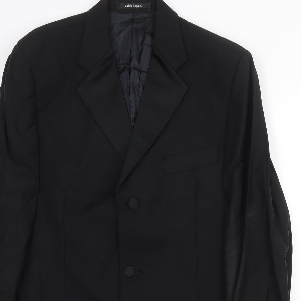 Blazer Mens Black Wool Jacket Suit Jacket Size 40 Regular