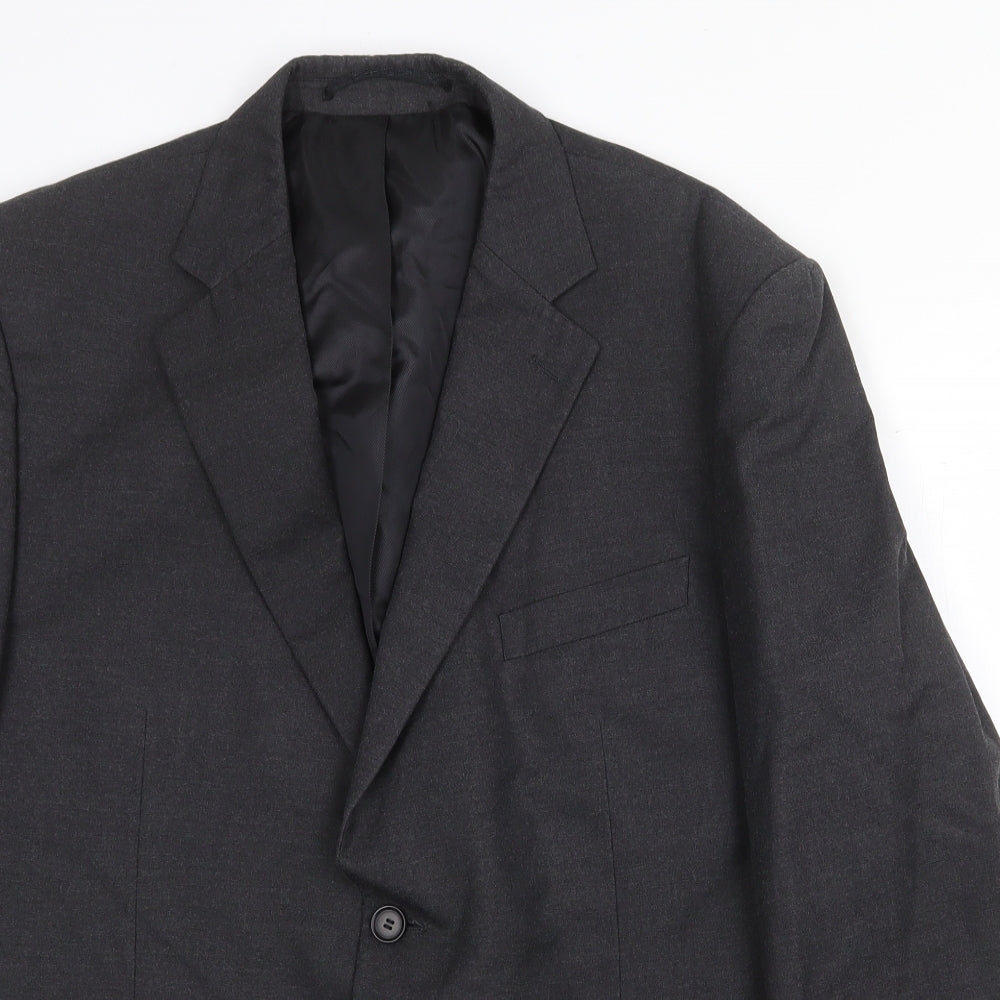 Dehavilland Mens Grey Polyester Jacket Suit Jacket Size 42 Regular