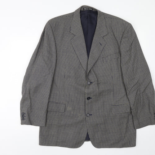Brook Taverner Mens Blue Wool Jacket Suit Jacket Size 44 Regular