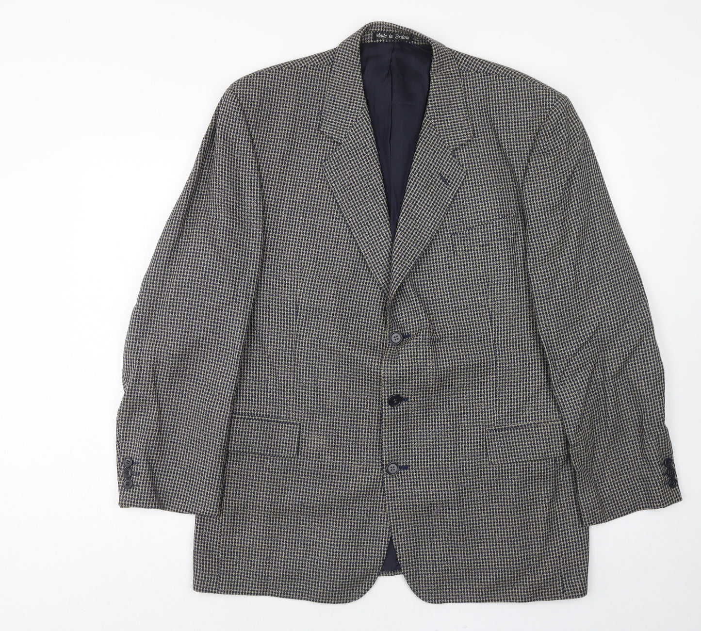 Brook Taverner Mens Blue Wool Jacket Suit Jacket Size 44 Regular