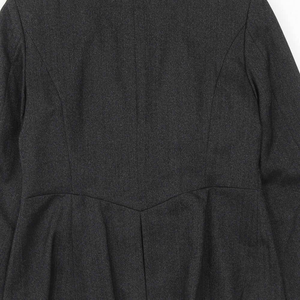 NEXT Womens Grey Polyester Jacket Blazer Size 10 Button