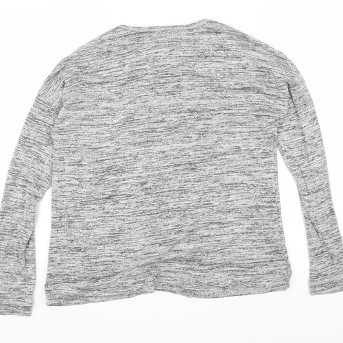 Nicola Miller Womens Grey Viscose Basic T-Shirt Size M Round Neck - Marled