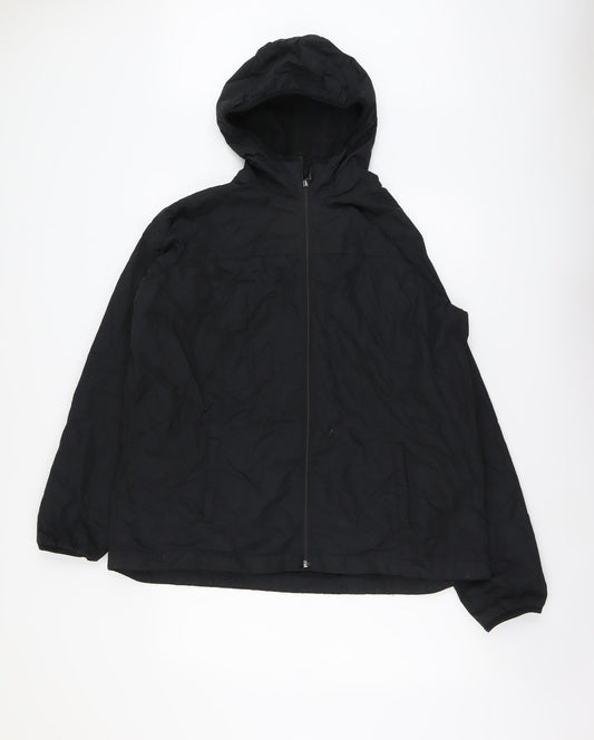 Marks and Spencer Womens Black Rain Coat Jacket Size 20 Zip