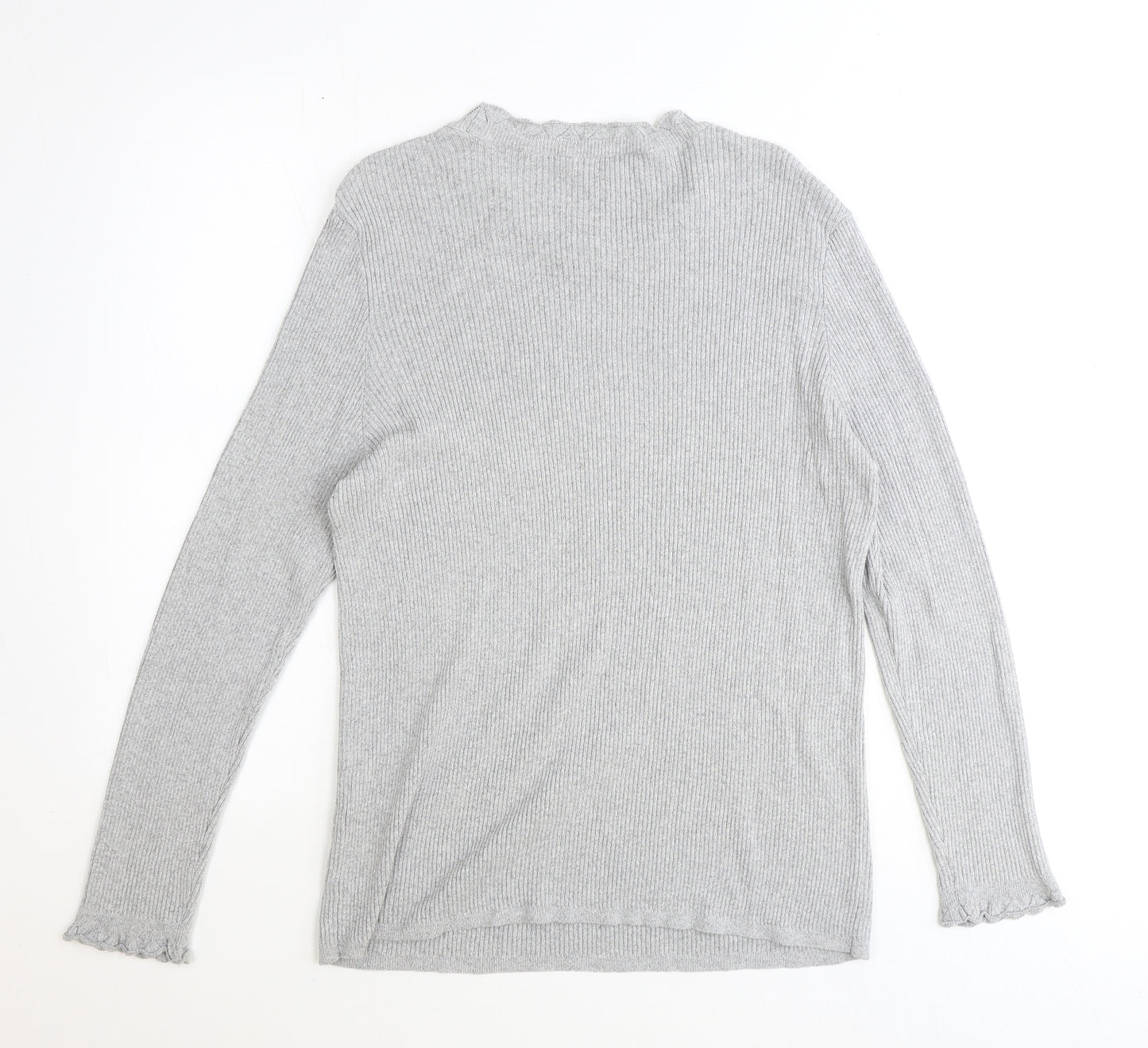 Dorothy Perkins Womens Grey Crew Neck Polyester Pullover Jumper Size 16 Pullover