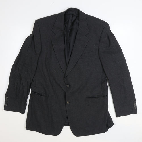 Fresco Mens Grey Polyester Jacket Suit Jacket Size 44 Regular