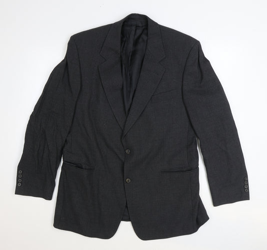 Fresco Mens Grey Polyester Jacket Suit Jacket Size 44 Regular