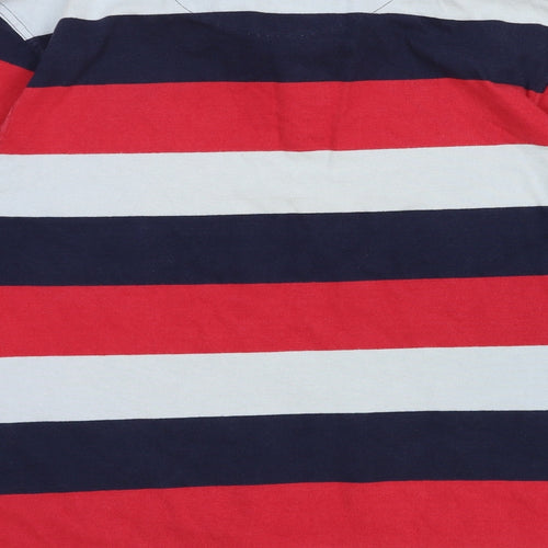 Help For Heroes Mens Multicoloured Striped Cotton Polo Size M Collared Pullover