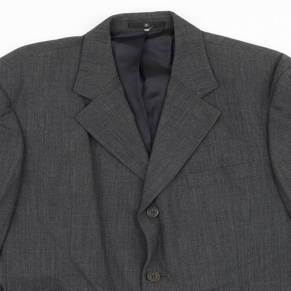 Ciro Citterio Mens Grey Polyester Jacket Suit Jacket Size 38 Regular