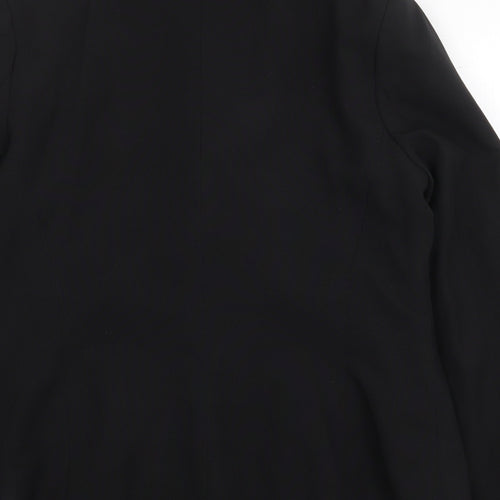 New Look Womens Black Polyester Jacket Blazer Size 14 Button