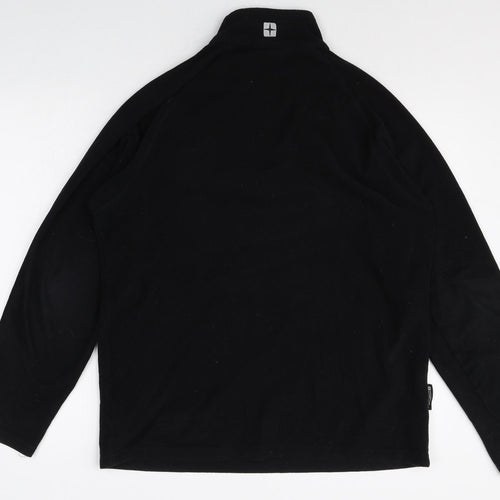 Mountain Warehouse Womens Black Polyester Pullover Sweatshirt Size M Zip