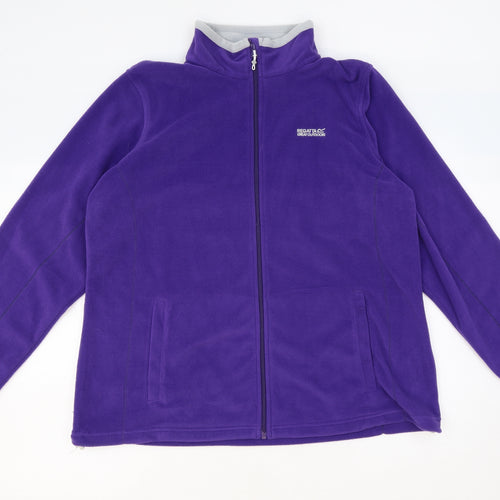 Regatta Womens Purple Polyester Jacket Size 20 Zip