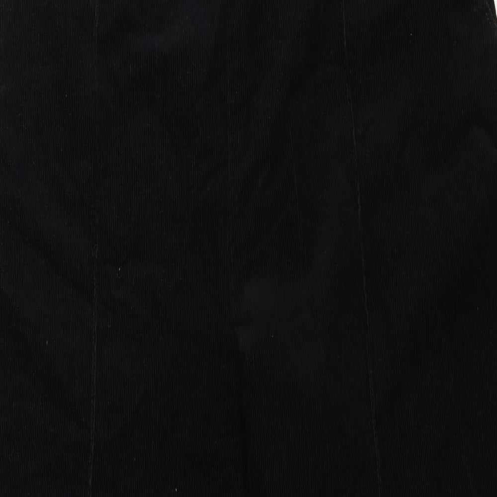 Marks and Spencer Womens Black Cotton Pedal Pusher Trousers Size 16 Regular