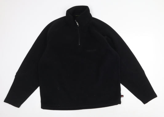 Timberland Womens Black Polyester Pullover Sweatshirt Size M Zip