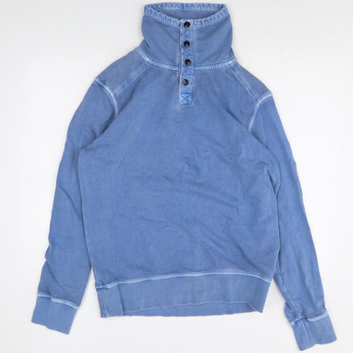 Wellenseyn Mens Blue Cotton Pullover Sweatshirt Size L