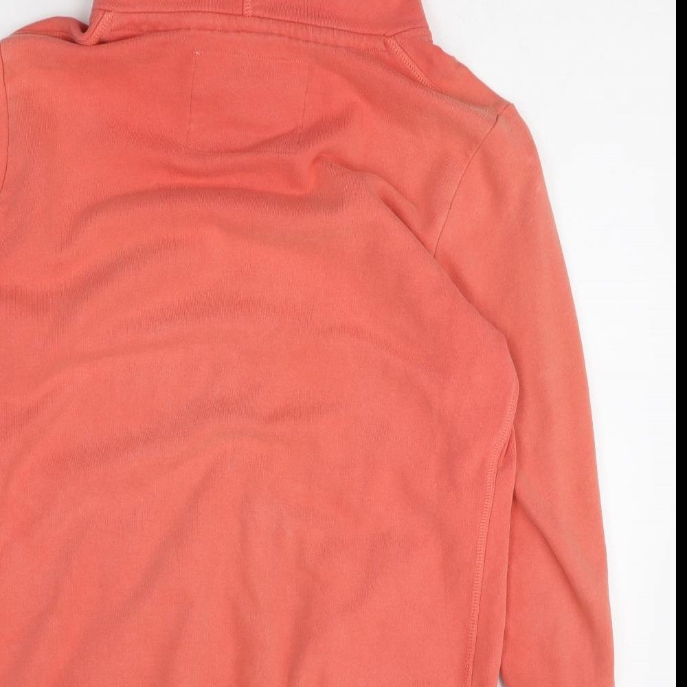 Superdry Womens Pink 100% Cotton Full Zip Hoodie Size L Zip