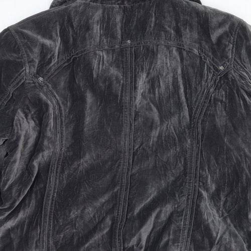 La Ligna Womens Grey Polyester Jacket Blazer Size 16 Button
