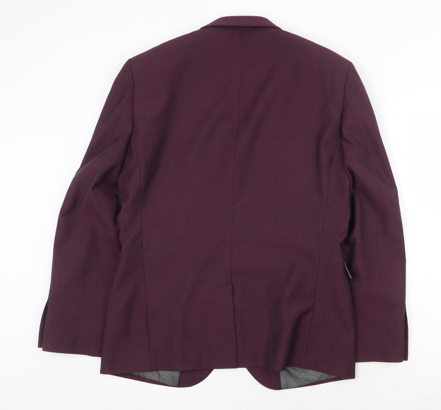 NEXT Mens Purple Polyester Jacket Blazer Size 40 Regular Button