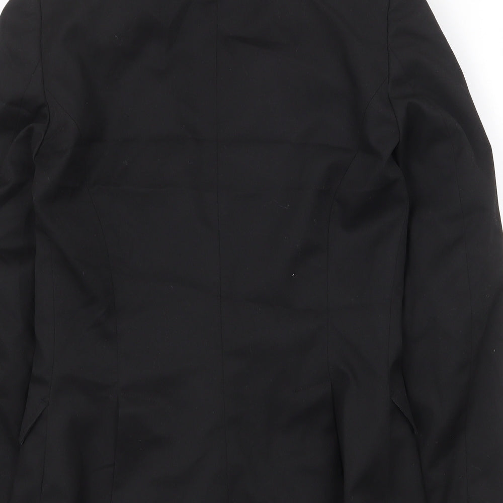 Warehouse Womens Black Polyester Jacket Blazer Size 8 Button