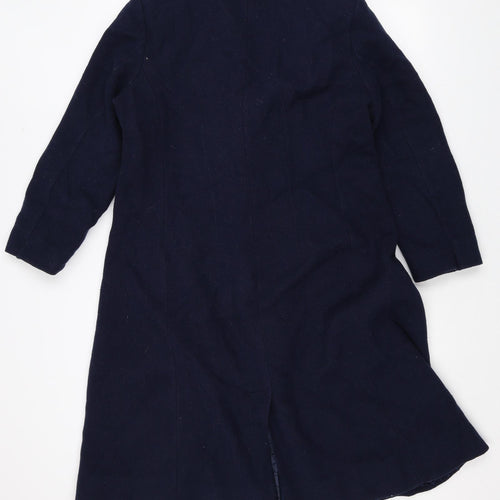 Marks and Spencer Womens Blue Overcoat Coat Size 14 Button