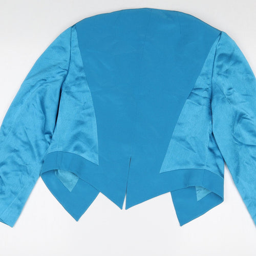 dusk Womens Blue Polyester Jacket Blazer Size 10