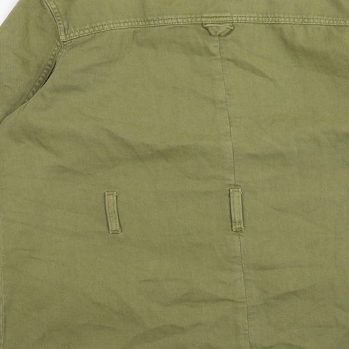 NEXT Womens Green Cotton Jacket Size 12 Button