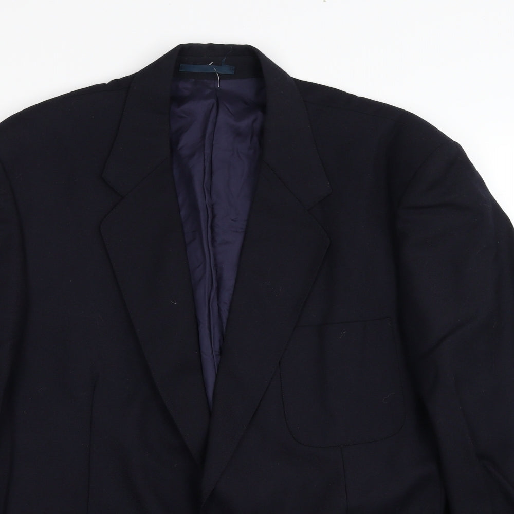 First Impressions Mens Blue Wool Jacket Suit Jacket Size 44 Regular