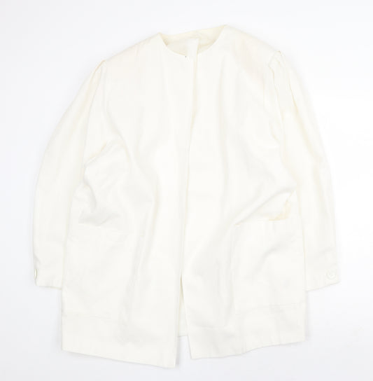 Yessica Womens White Jacket Blazer Size 14