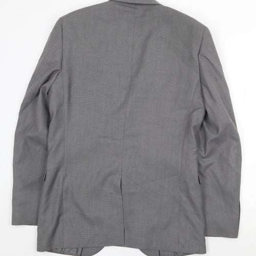 George Mens Grey Polyester Jacket Suit Jacket Size 36 Regular