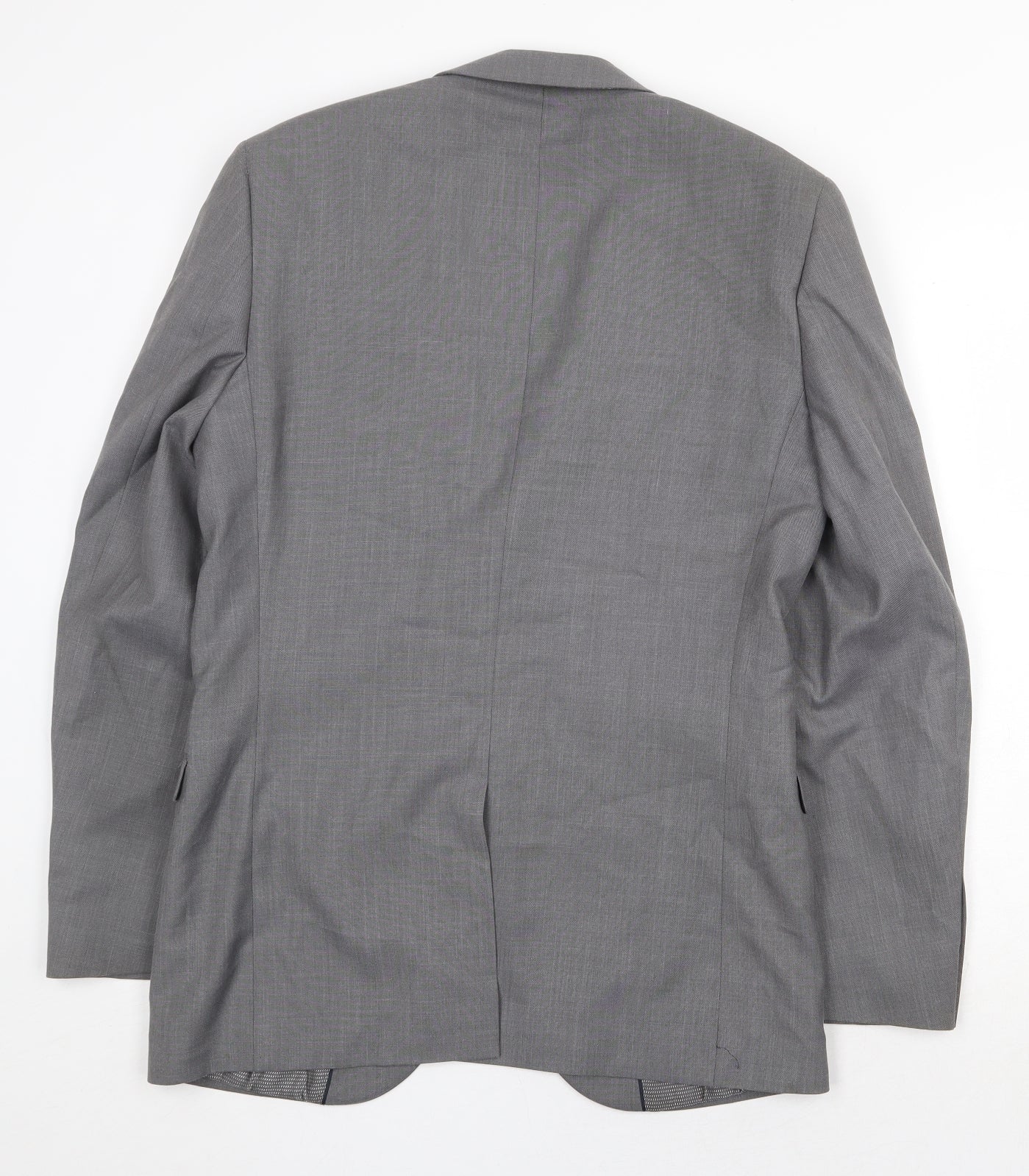George Mens Grey Polyester Jacket Suit Jacket Size 36 Regular